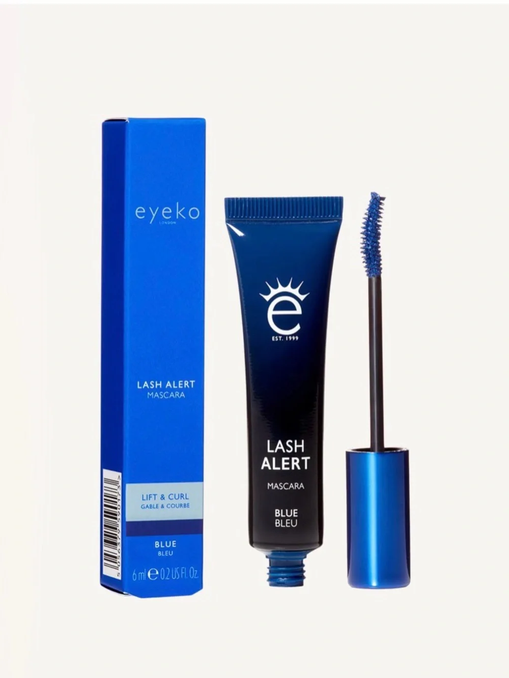 Eyeko Lash Alert Mascara Blue Curling Effect 0.2 fl oz Model Lash Alert